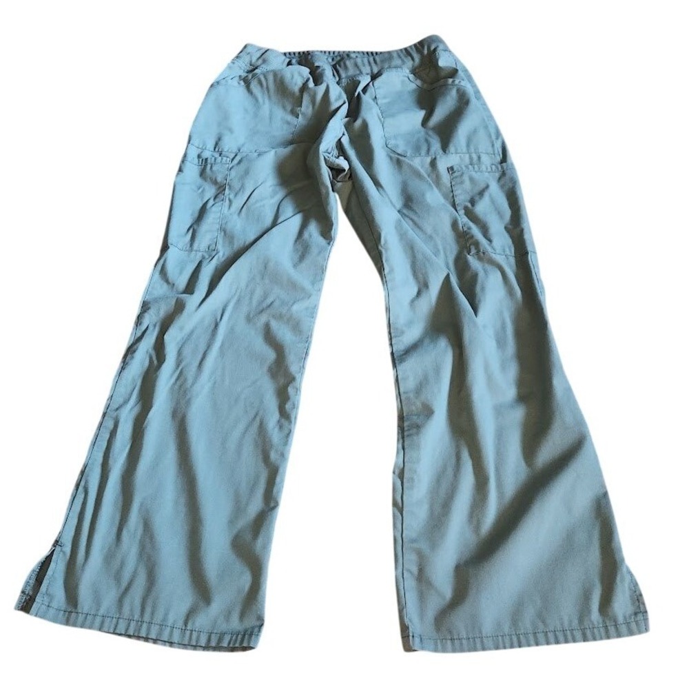 Cherokee Workwear WW170 Olive Green Cargo Scrub Pants Large L Elastic Waist 738
